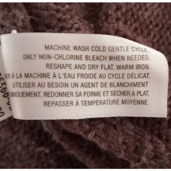 OLD NAVY BROWN SHORT SLEEVE COWL-NECK OVERSIZED SWEATER SZ.M-L EUC. - Picture 7 of 7